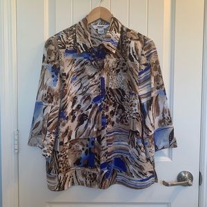 Wild Animal Print Button-Down